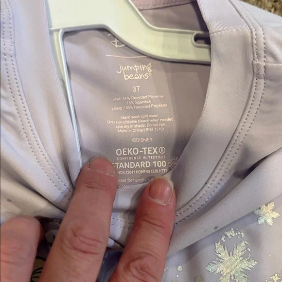 Disney Frozen Kids Rashguard Set - Lavender and Aqua - Picture 4 of 4